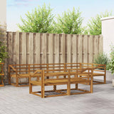vidaXL Ensemble de 7 bancs de jardin en bois d'acacia massif Naturel