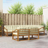 vidaXL Ensemble de 7 bancs de jardin en bois d'acacia massif Naturel