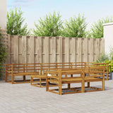 vidaXL Buiten bank set 9 pcs Naturel Massief Acacia Hout