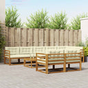 vidaXL Buiten bank set 9 pcs Naturel Massief Acacia Hout