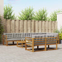 vidaXL Buiten bank set 9 pcs Naturel Massief Acacia Hout