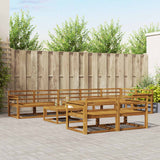 vidaXL Buiten bank set 9 pcs Naturel Massief Acacia Hout