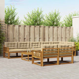 vidaXL Buiten bank set 9 pcs Naturel Massief Acacia Hout