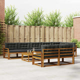 vidaXL Buiten bank set 9 pcs Naturel Massief Acacia Hout