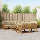 vidaXL Buiten bank set 9 pcs Naturel Massief Acacia Hout