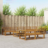 vidaXL Buiten bank set 9 pcs Naturel Massief Acacia Hout