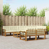 vidaXL Buiten bank set 9 pcs Naturel Massief Acacia Hout