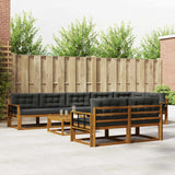 vidaXL Buiten bank set 9 pcs Naturel Massief Acacia Hout