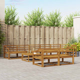 vidaXL Buiten bank set 9 pcs Naturel Massief Acacia Hout