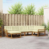 vidaXL Ensemble salon de jardin 6 pcs Bois d'acacia massif Naturel