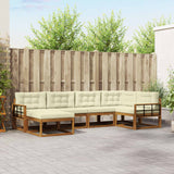 vidaXL Ensemble salon de jardin 6 pcs Bois d'acacia massif Naturel