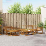 vidaXL Salon de jardin 7 pcs Bois d'acacia massif Naturel