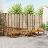 vidaXL Salon de jardin 7 pcs Bois d'acacia massif Naturel