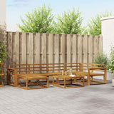 vidaXL Salon de jardin 7 pcs Bois d'acacia massif Naturel