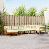 vidaXL Buiten bank set 7 pcs Naturel Massief Acacia Hout