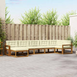 vidaXL Buiten bank set 7 pcs Naturel Massief Acacia Hout