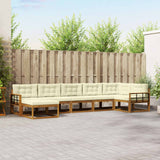 vidaXL Buiten bank set 7 pcs Naturel Massief Acacia Hout