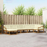 vidaXL Buiten bank set 7 pcs Naturel Massief Acacia Hout