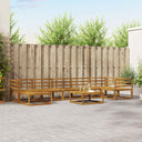vidaXL Buiten bank set 8 pcs Naturel Massief Acacia Hout