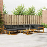 vidaXL Buiten bank set 8 pcs Naturel Massief Acacia Hout