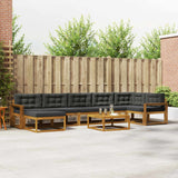 vidaXL Buiten bank set 8 pcs Naturel Massief Acacia Hout