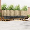 vidaXL Outdoor lounge set 8 pcs Natural Solid Acacia Wood