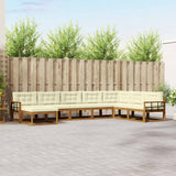 vidaXL Outdoor lounge set 8 pcs Natural Solid Acacia Wood