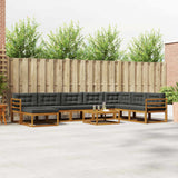 vidaXL Ensemble de salon de jardin 9 pcs Bois d'acacia massif Naturel