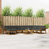 vidaXL Ensemble de salon de jardin 9 pcs Bois d'acacia massif Naturel