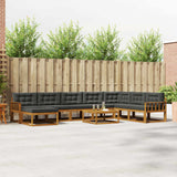 vidaXL Ensemble de salon de jardin 9 pcs Bois d'acacia massif Naturel