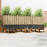 vidaXL Ensemble de salon de jardin 9 pcs Bois d'acacia massif Naturel