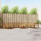 vidaXL Ensemble de salon de jardin 9 pcs Bois d'acacia massif Naturel