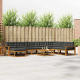 vidaXL Ensemble de salon de jardin 9 pcs Bois d'acacia massif Naturel