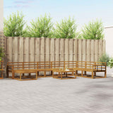 vidaXL Ensemble de salon de jardin 9 pcs Bois d'acacia massif Naturel
