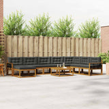 vidaXL Ensemble de salon de jardin 9 pcs Bois d'acacia massif Naturel
