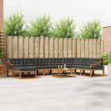 vidaXL Ensemble de salon de jardin 9 pcs Bois d'acacia massif Naturel