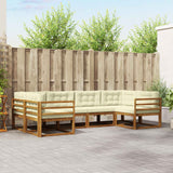 vidaXL Outdoor Sofa Set 6 pcs Natural Solid Acacia Wood