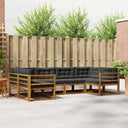 vidaXL Outdoor Sofa Set 6 pcs Natural Solid Acacia Wood