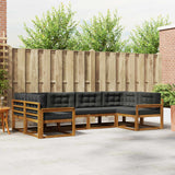 vidaXL Outdoor Sofa Set 6 pcs Natural Solid Acacia Wood