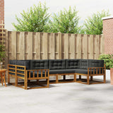 vidaXL Outdoor Sofa Set 6 pcs Natural Solid Acacia Wood