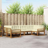 vidaXL Outdoor Sofa Set 6 pcs Natural Solid Acacia Wood