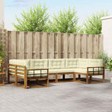 vidaXL Outdoor Sofa Set 6 pcs Natural Solid Acacia Wood