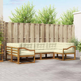 vidaXL Outdoor Sofa Set 6 pcs Natural Solid Acacia Wood