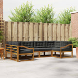vidaXL Outdoor Sofa Set 6 pcs Natural Solid Acacia Wood