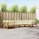 vidaXL Outdoor Lounge Set 7 pcs Natural Solid Acacia Wood