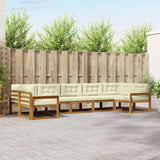 vidaXL Outdoor Lounge Set 7 pcs Natural Solid Acacia Wood