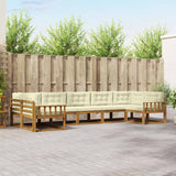 vidaXL Outdoor Lounge Set 7 pcs Natural Solid Acacia Wood