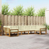 vidaXL Outdoor Lounge Set 7 pcs Natural Solid Acacia Wood