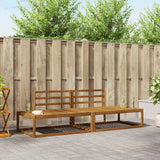 vidaXL Outdoor Sofa Set with Cushions 2 Pieces Natural and Anthracite