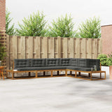vidaXL Ensemble de salon de jardin 6 pcs Bois d'acacia massif naturel